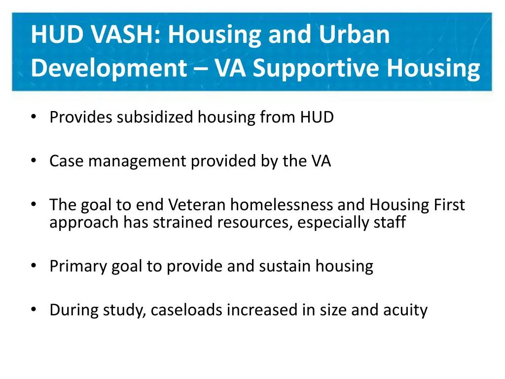 hud vash housing and urban development