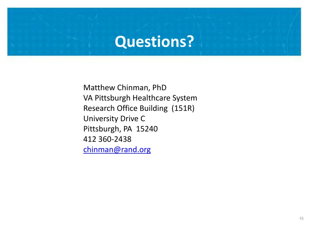 questions