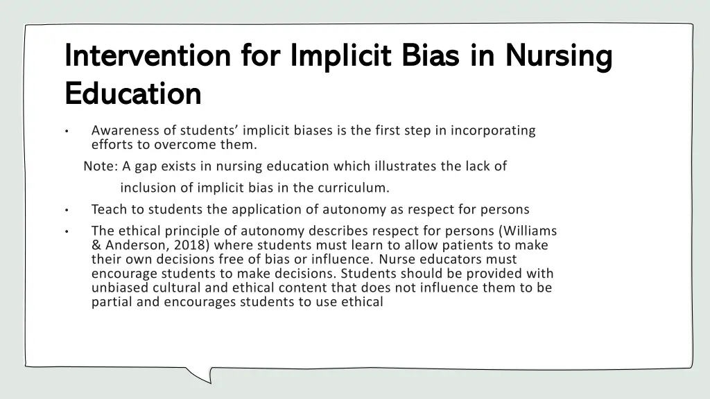 intervention for implicit bias in nursing