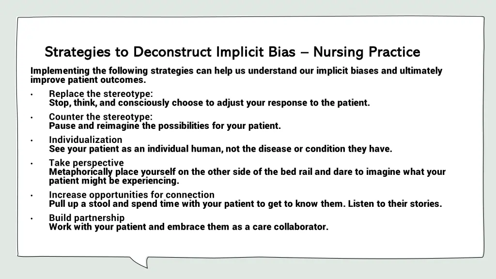 strategies to deconstruct implicit bias