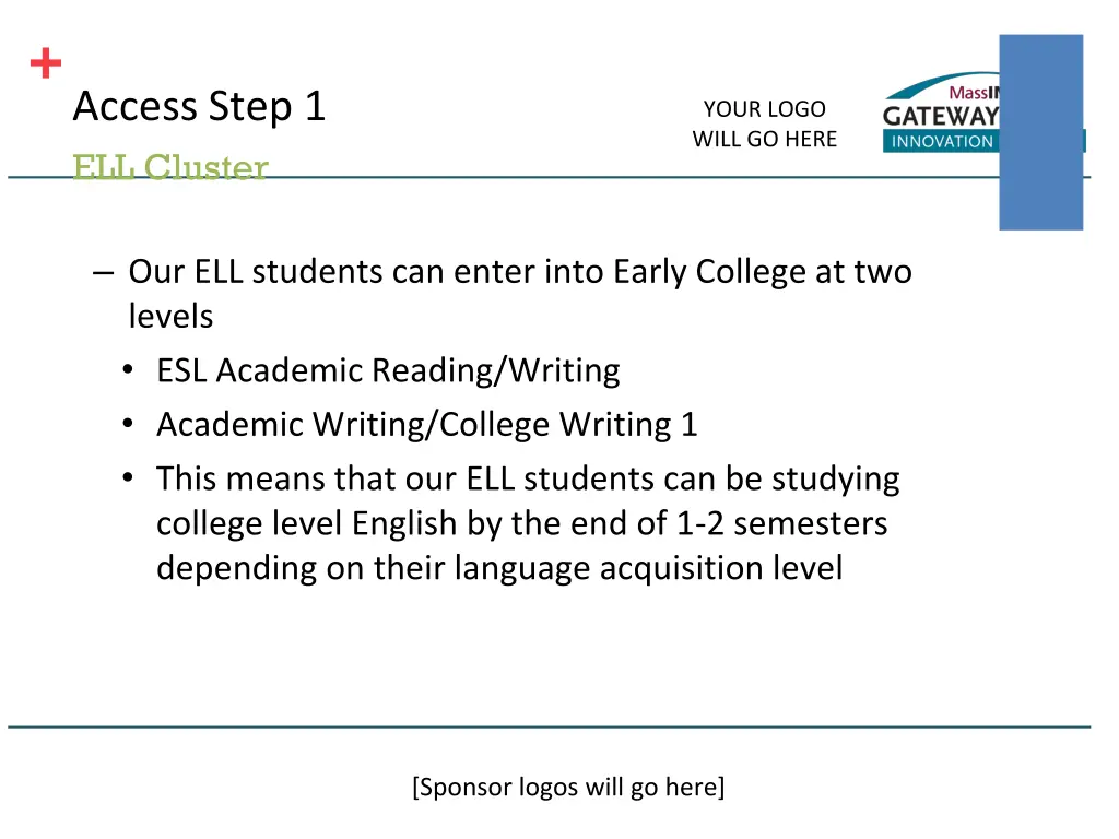 access step 1 ell cluster