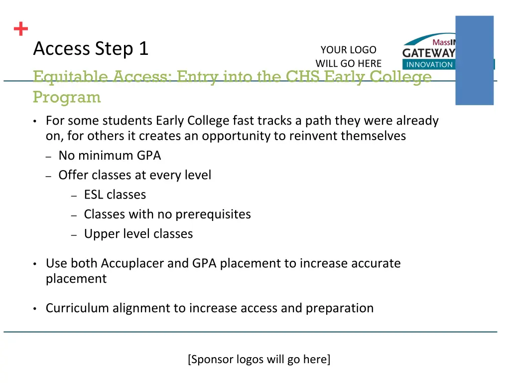 access step 1 equitable access entry into