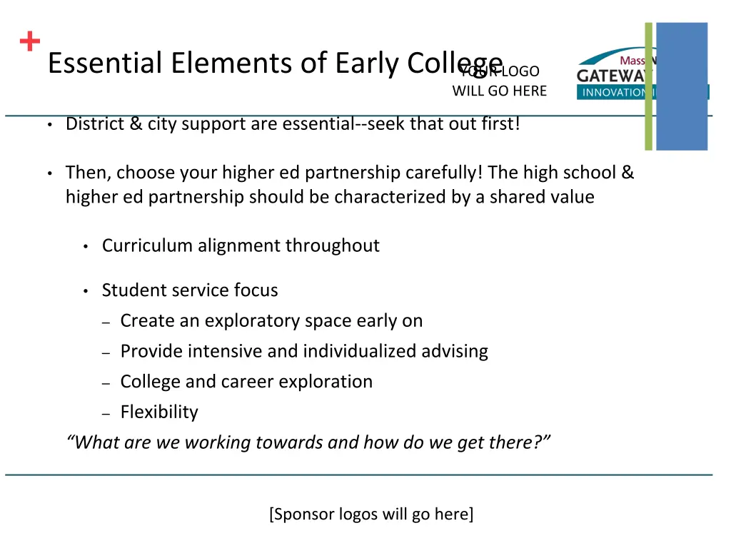 essential elements of early college