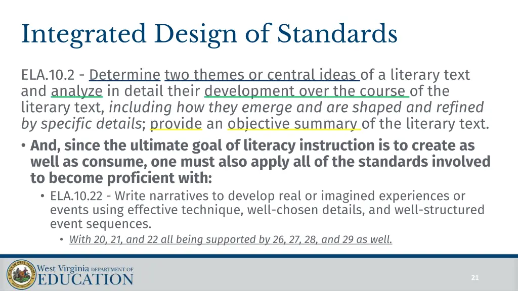 integrated design of standards 5