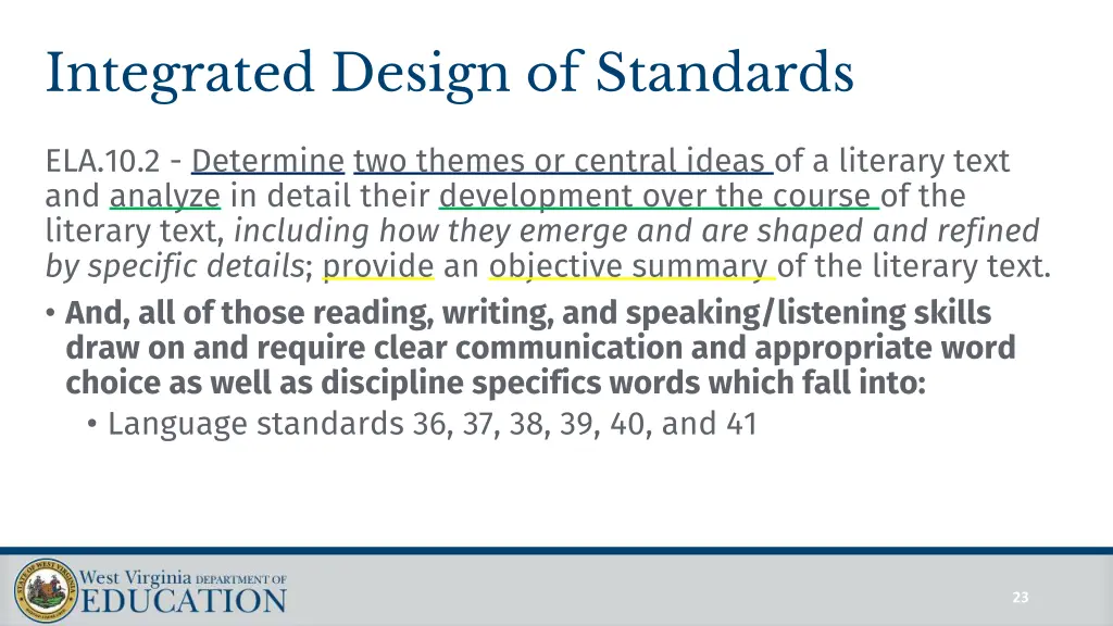 integrated design of standards 7