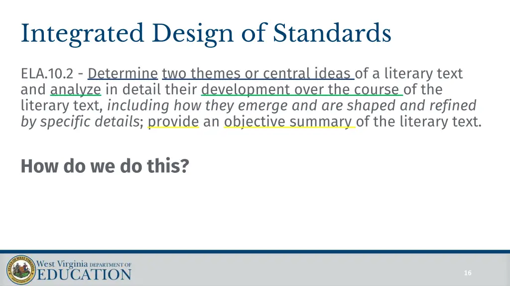 integrated design of standards