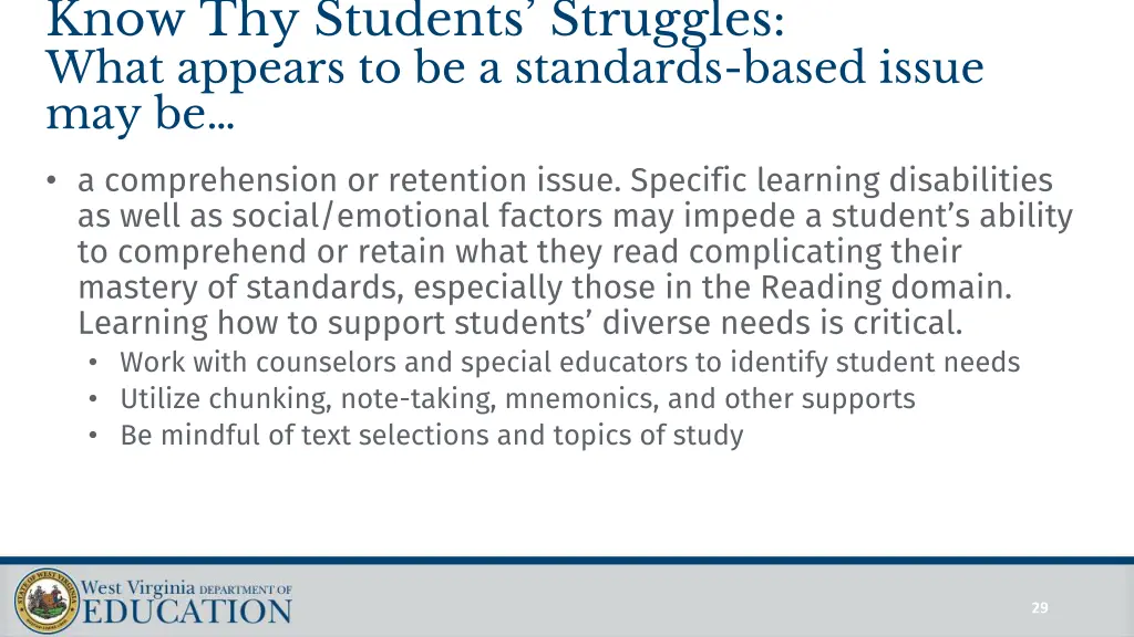 know thy students struggles what appears