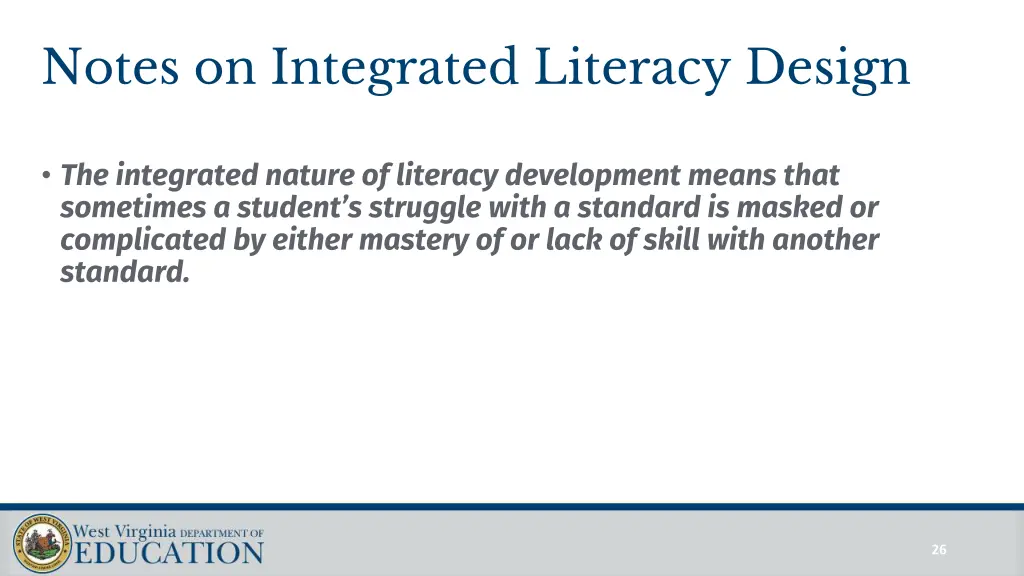 notes on integrated literacy design 2