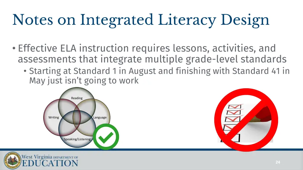 notes on integrated literacy design