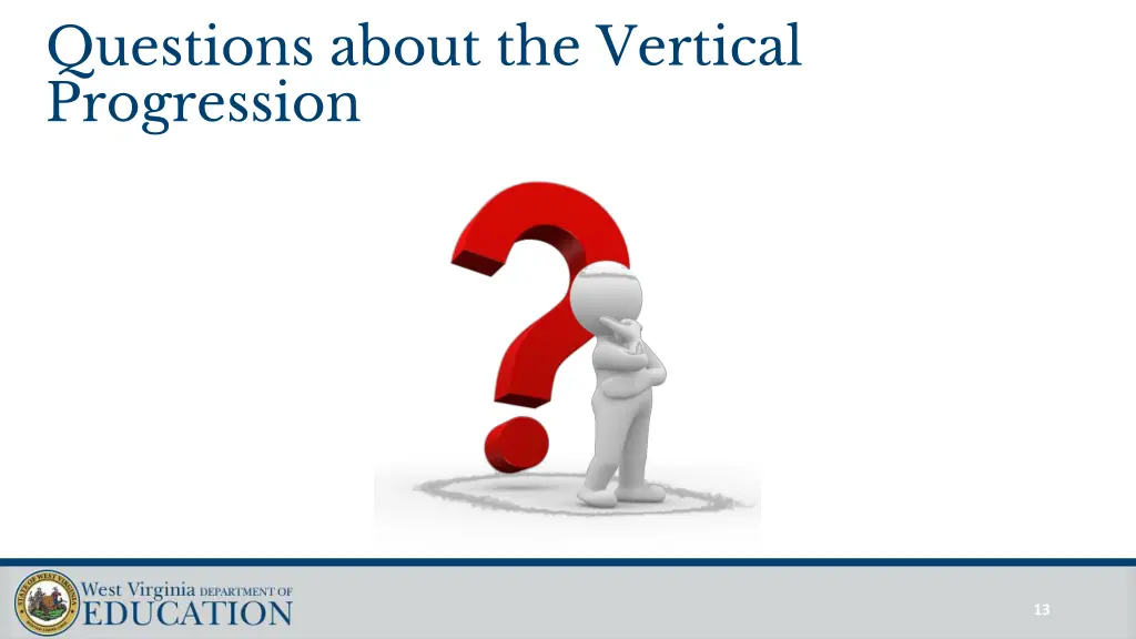 questions about the vertical progression