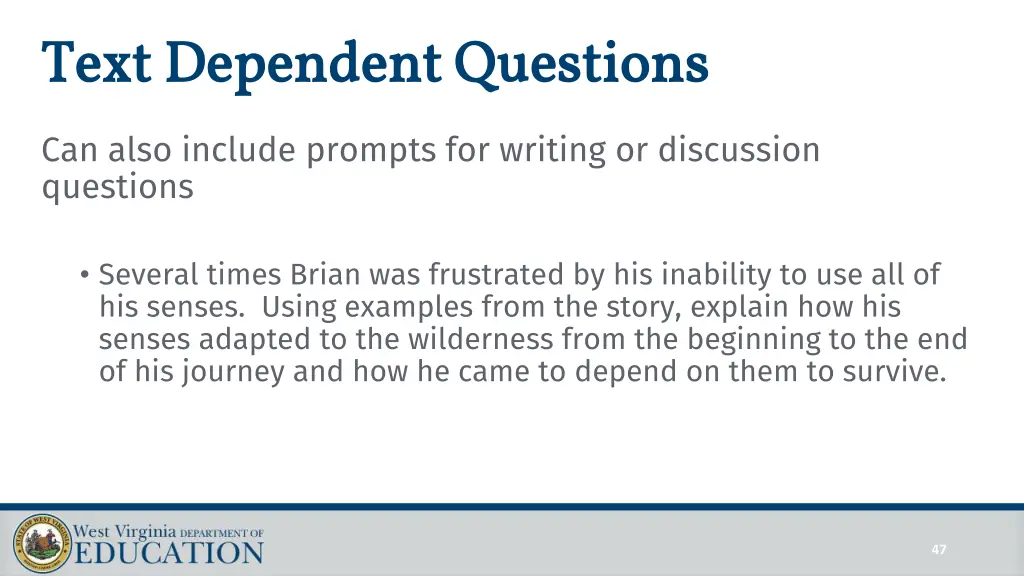 text dependent questions text dependent questions 4