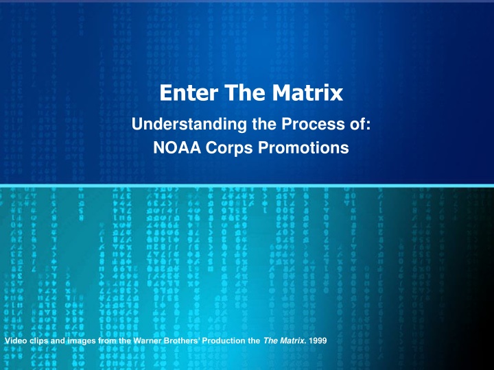 enter the matrix