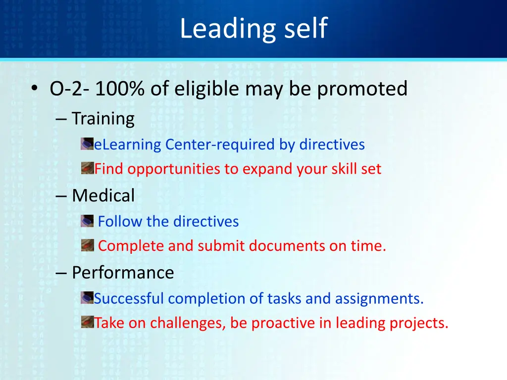 leading self