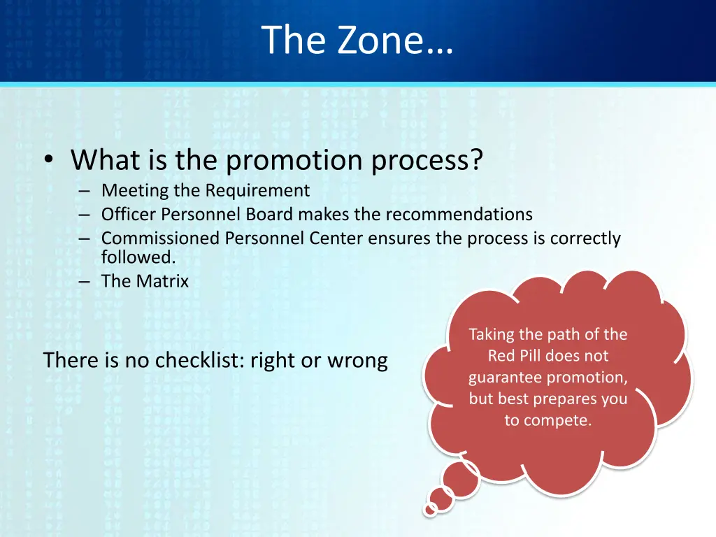 the zone