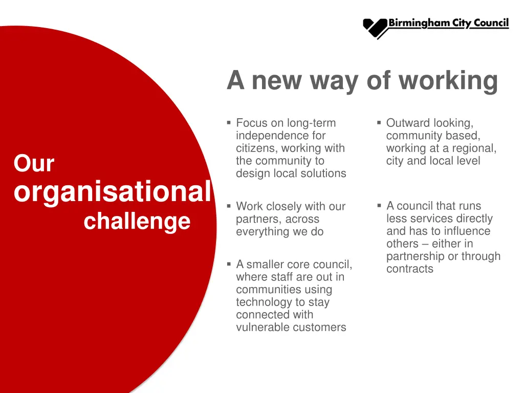 a new way of working
