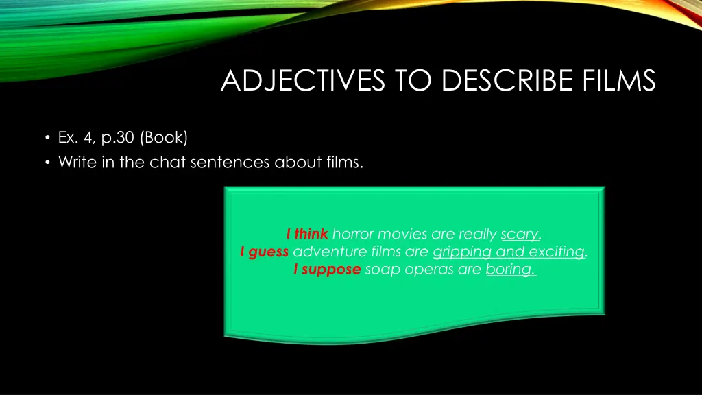 adjectives to describe films