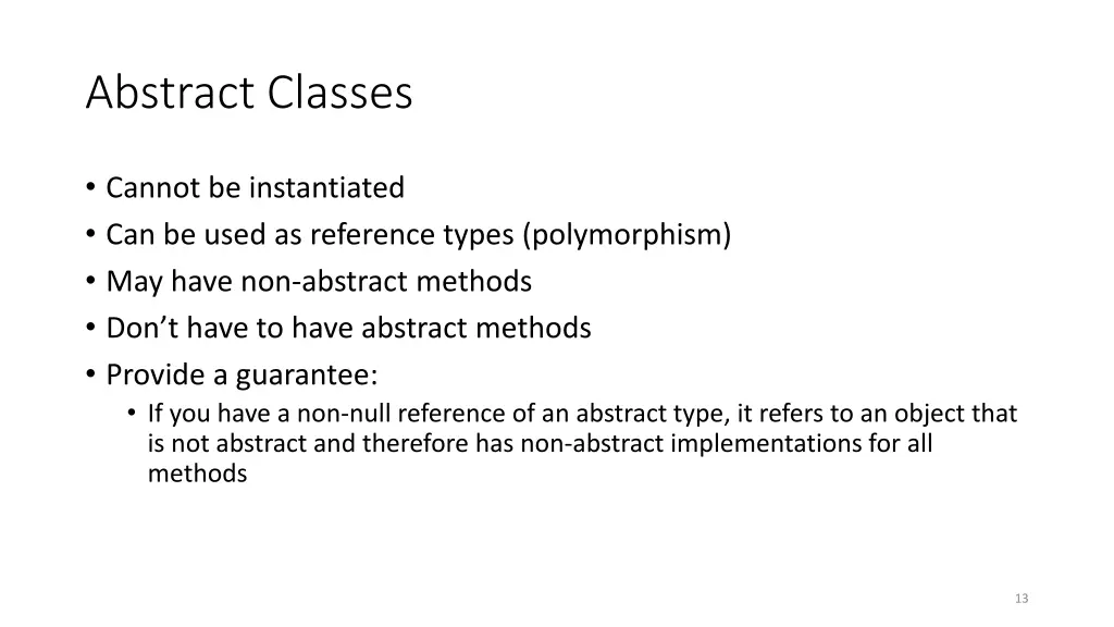 abstract classes
