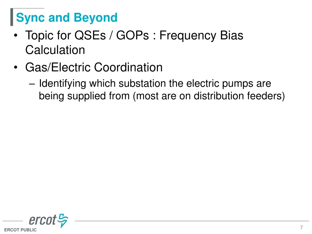sync and beyond topic for qses gops frequency