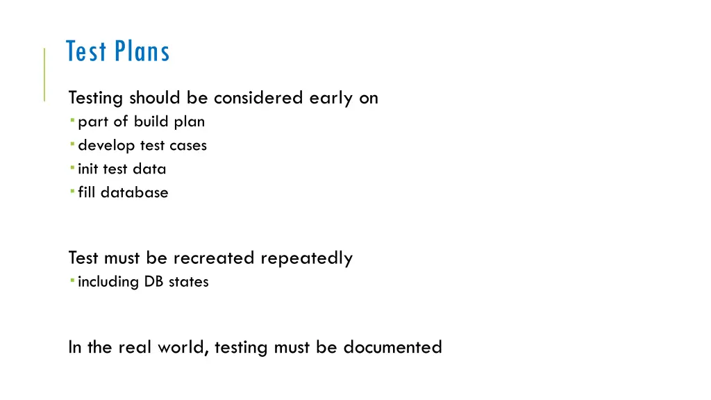 test plans