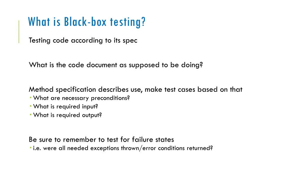 what is black box testing