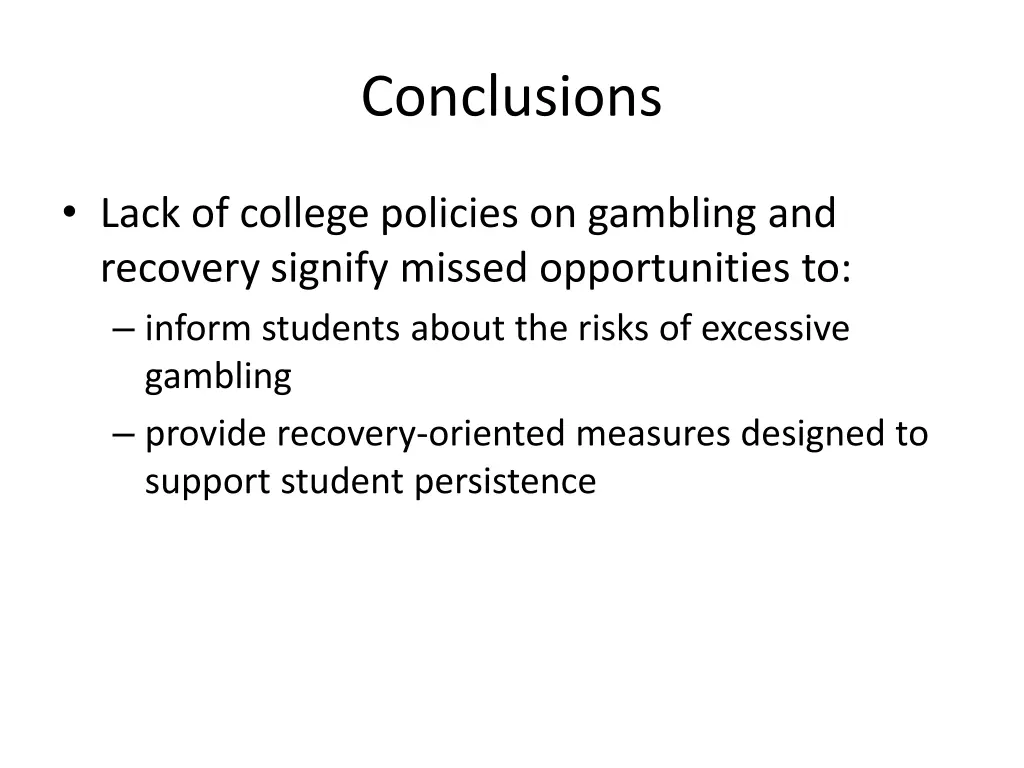 conclusions
