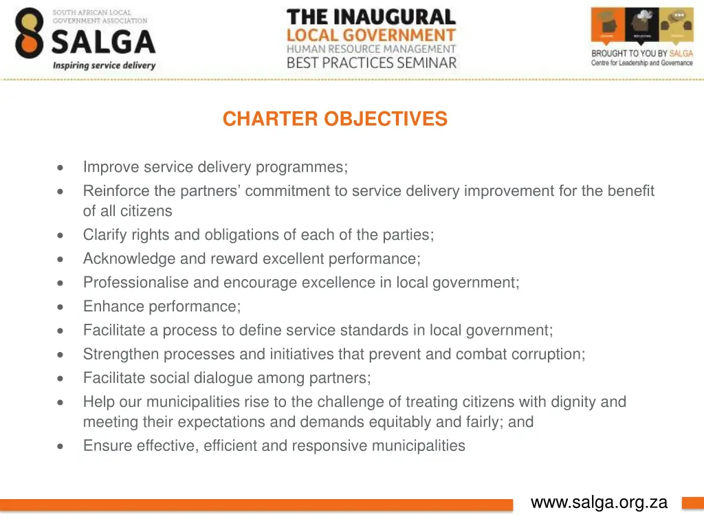 charter objectives