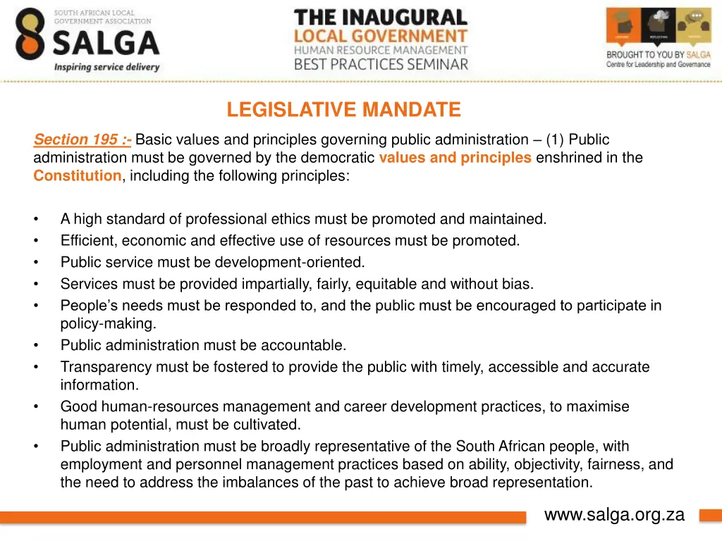 legislative mandate 1