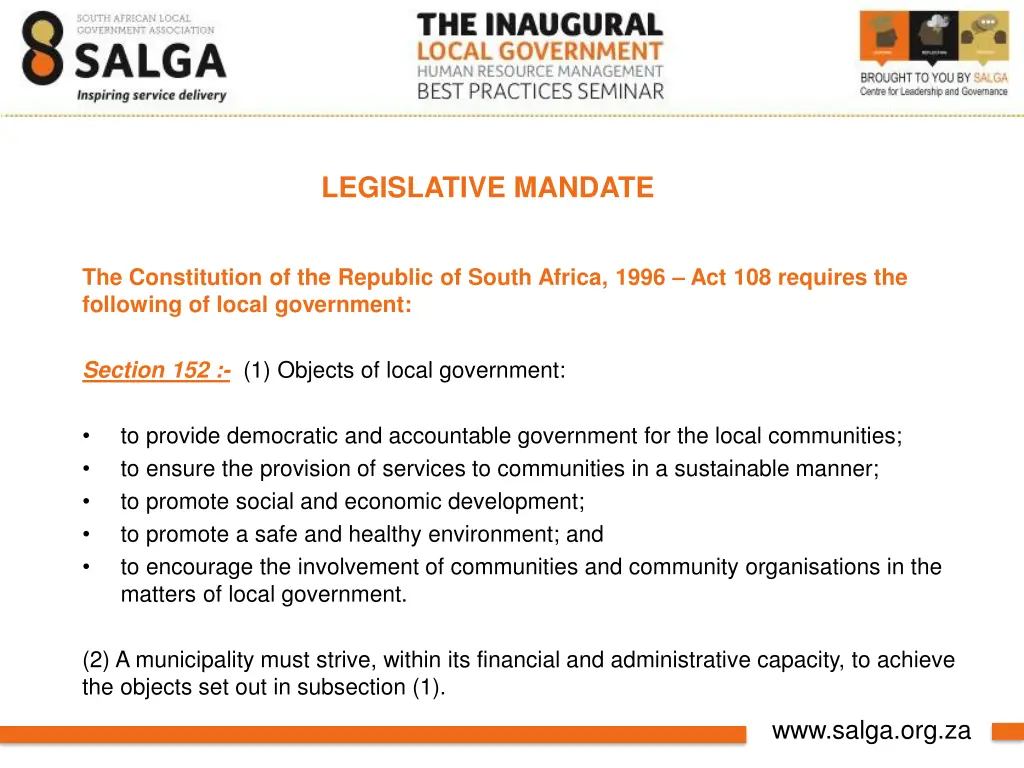 legislative mandate
