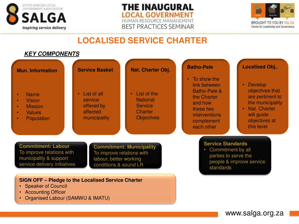 localised service charter