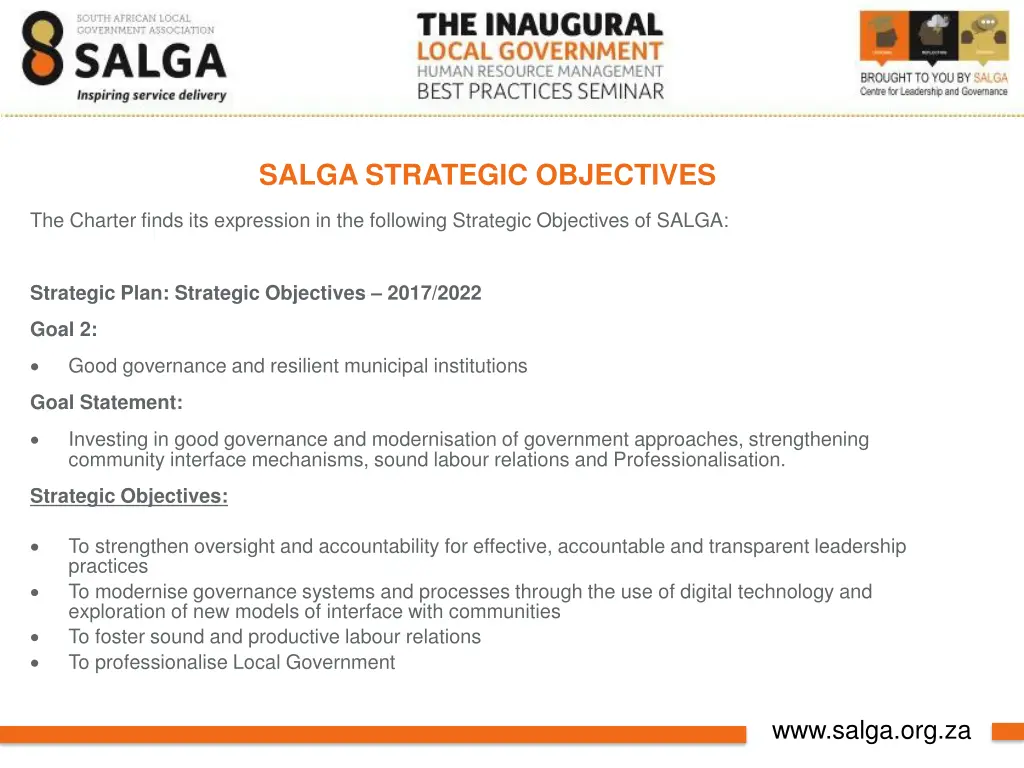 salga strategic objectives