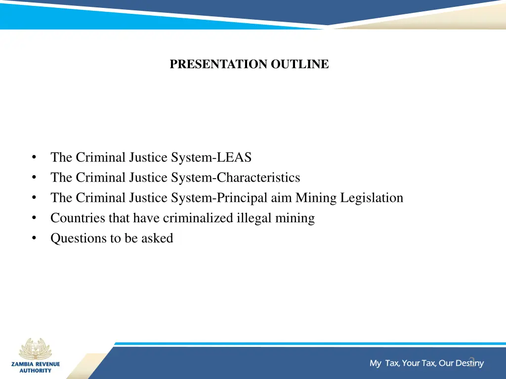 presentation outline