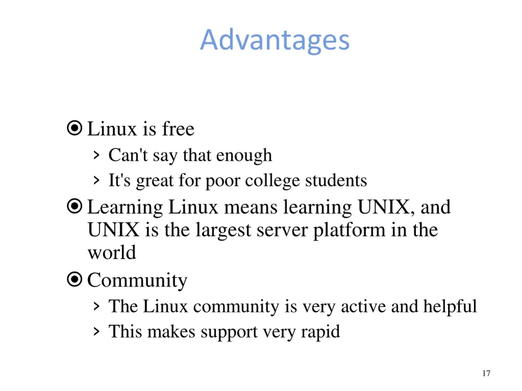advantages