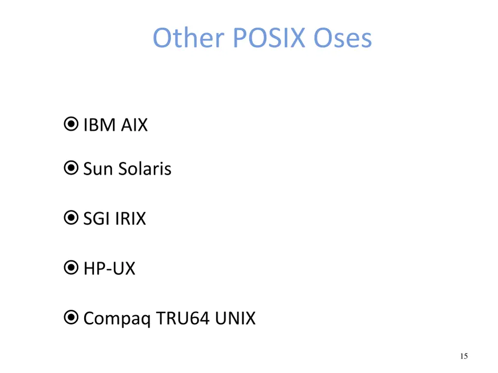 other posix oses