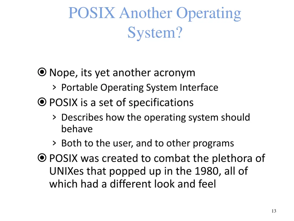 posix another operating system