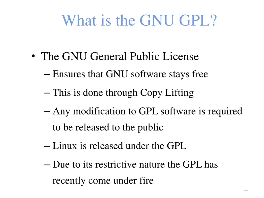 what is the gnu gpl