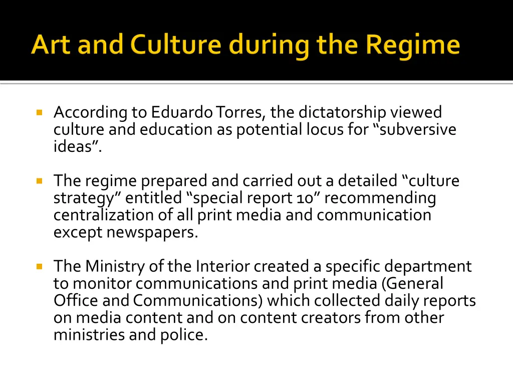 according to eduardo torres the dictatorship