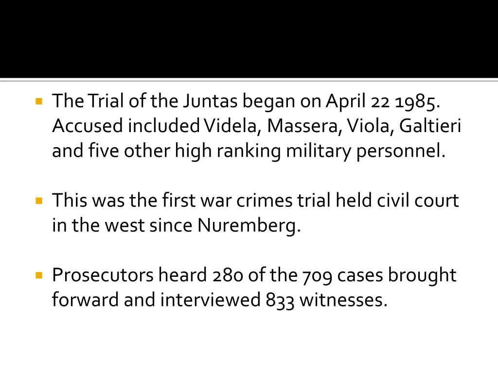 the trial of the juntas began on april 22 1985