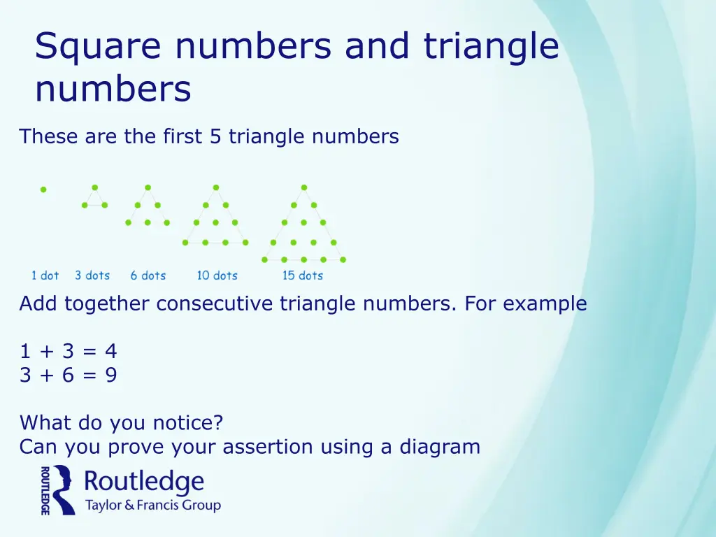 square numbers and triangle numbers