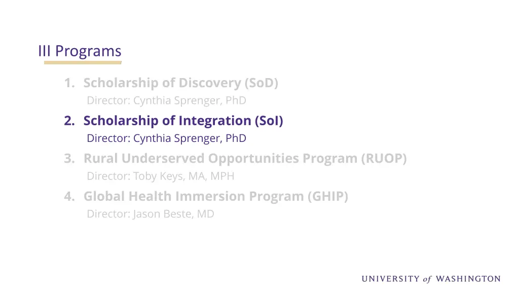 iii programs 2
