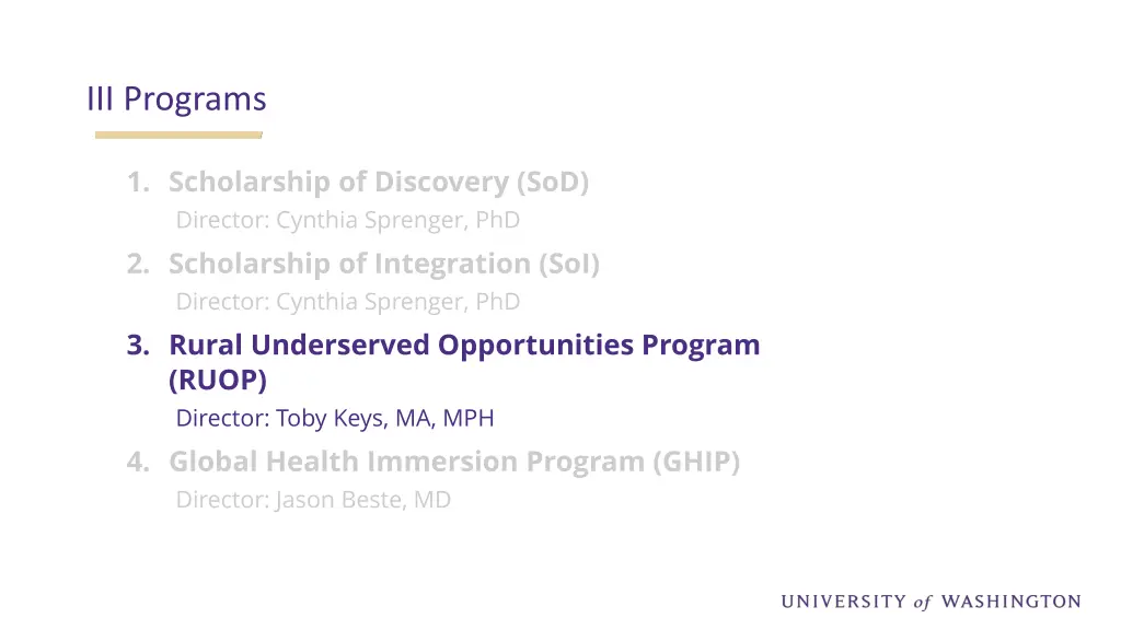 iii programs 3