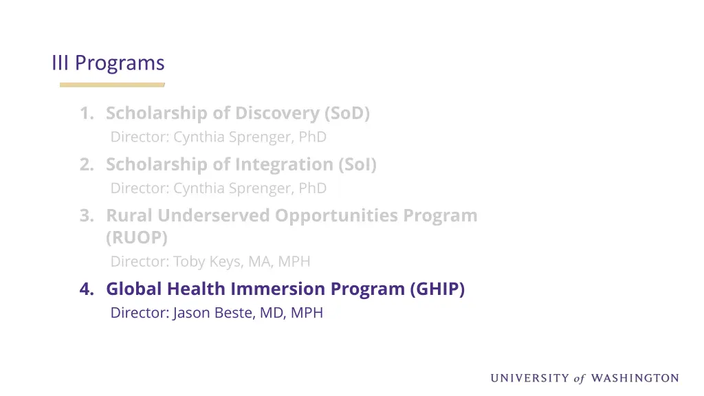 iii programs 4