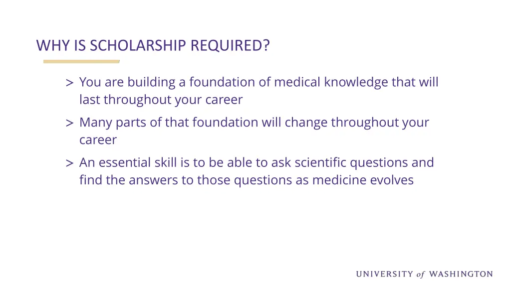 why is scholarship required
