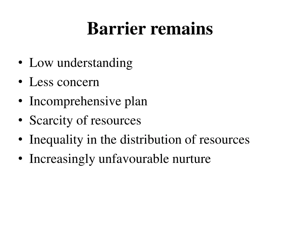 barrier remains