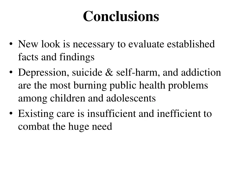 conclusions