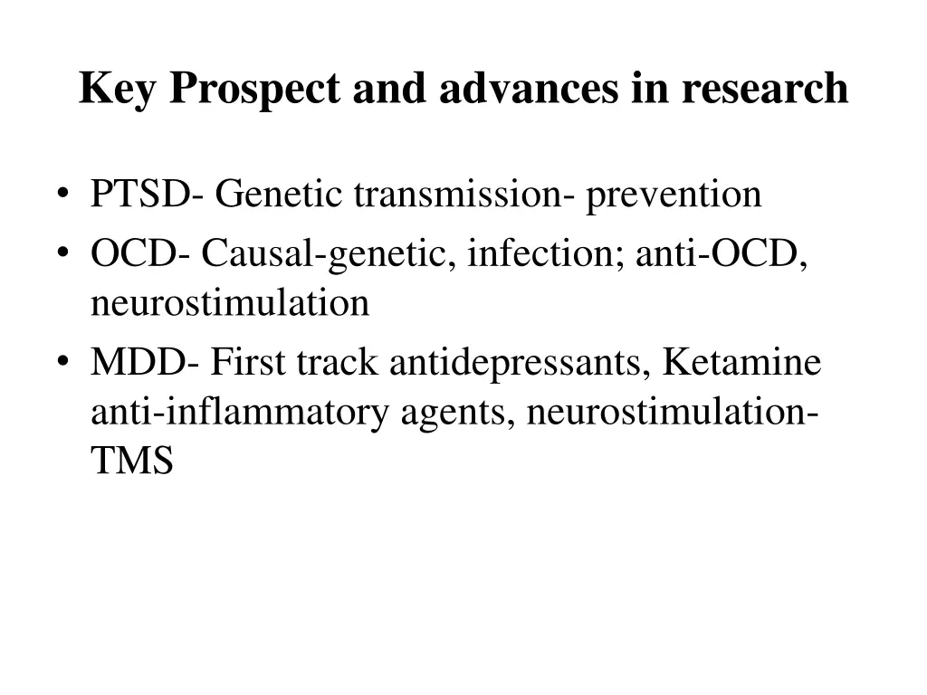 key prospect and advances in research 1