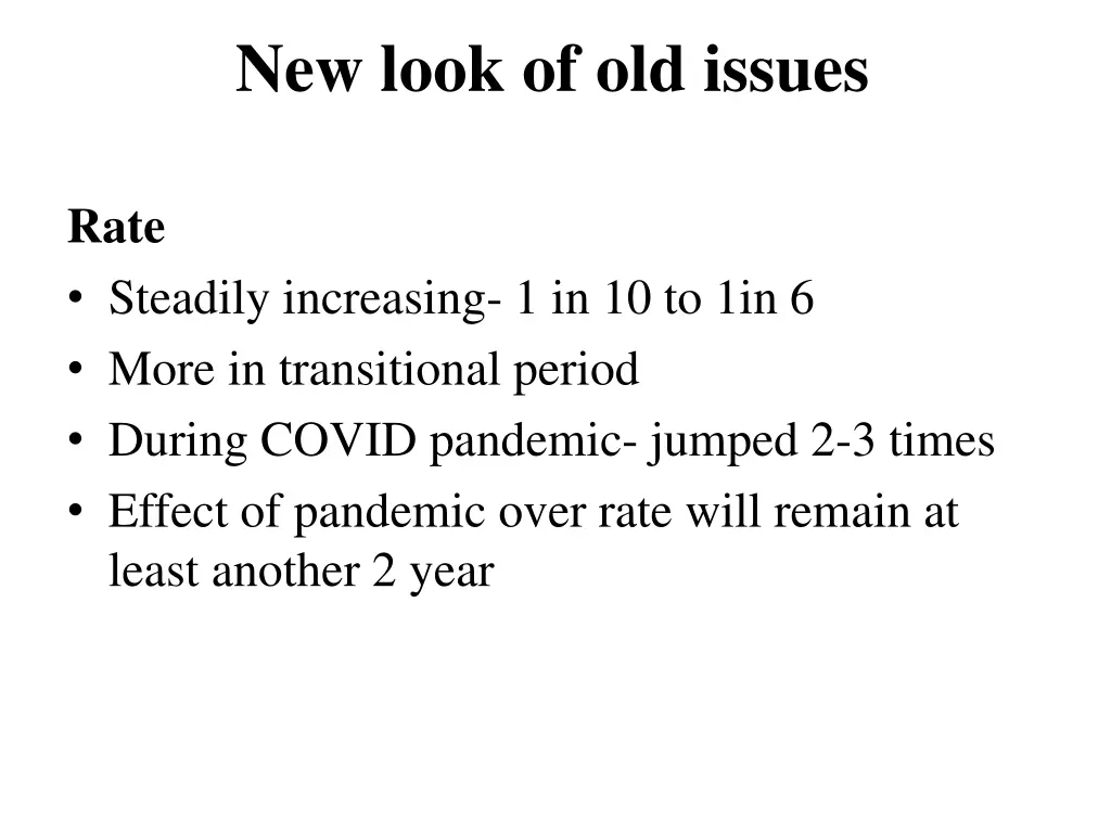 new look of old issues