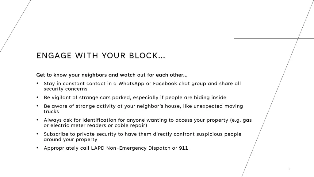 engage with your block
