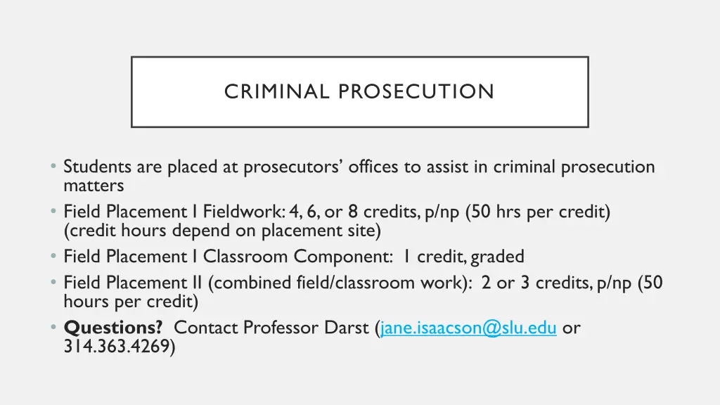 criminal prosecution