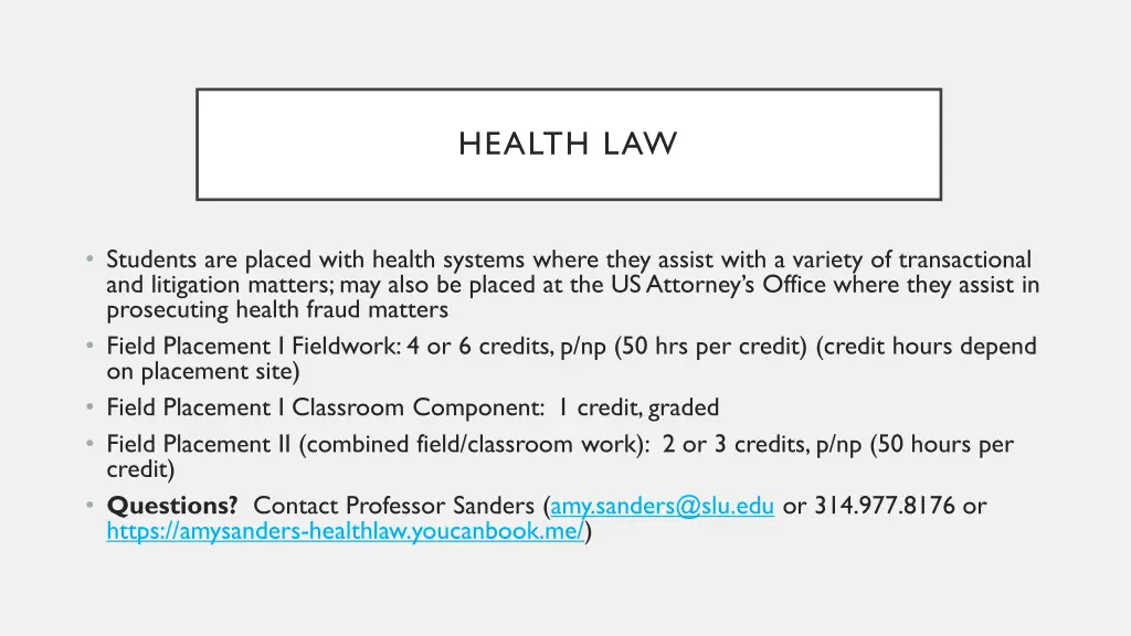 health law