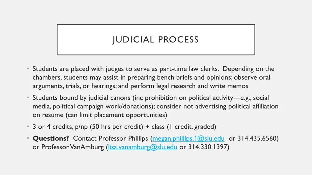 judicial process
